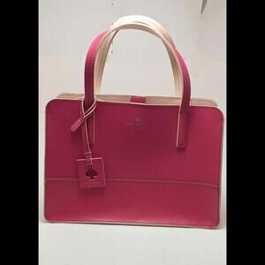 Kate Spade Ilise Freeman Street Pink Leather Handbag Satchel‎ Crossbody Bag